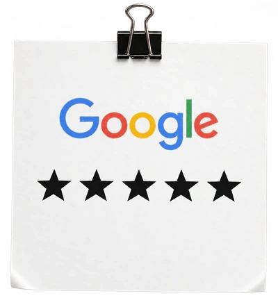 Google logo, 4.9 stars